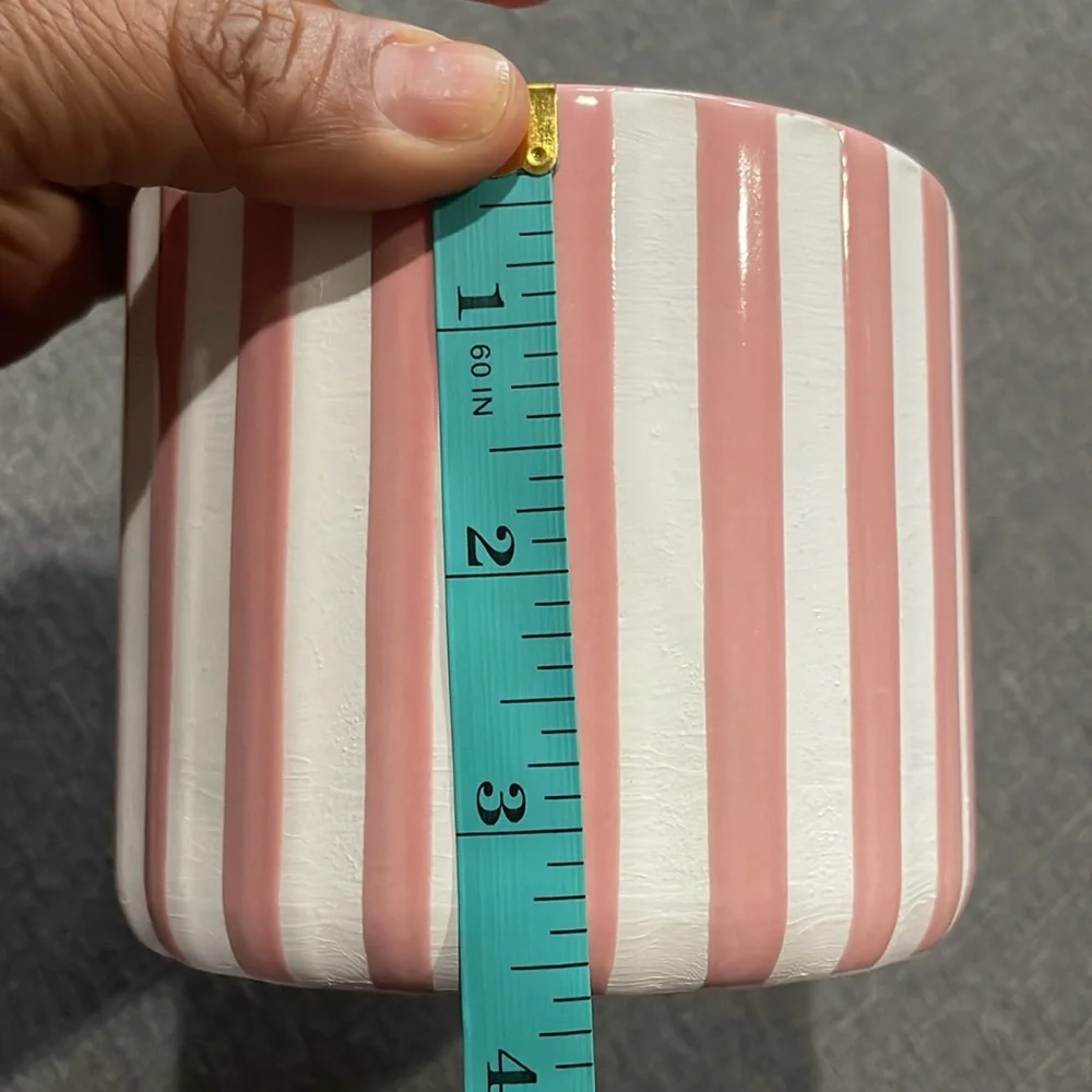 Pink and White Striped Ceramic Stiped Planter Set Target Playground Bullseye
